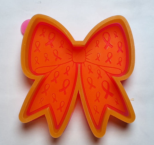 Awareness ribbons on bow