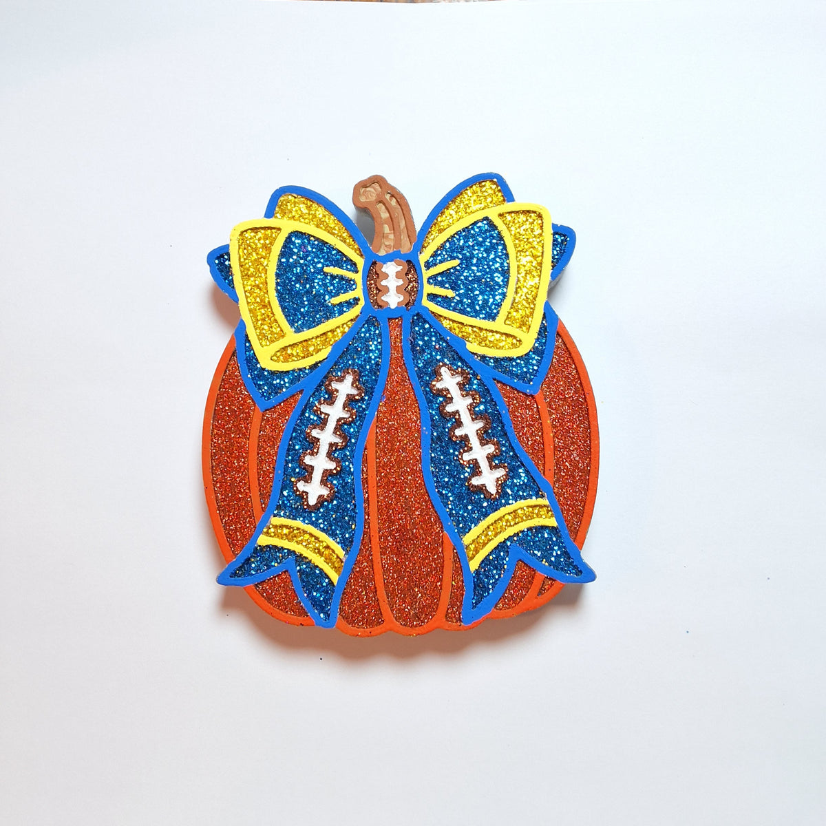 Pumpkin football ribbon